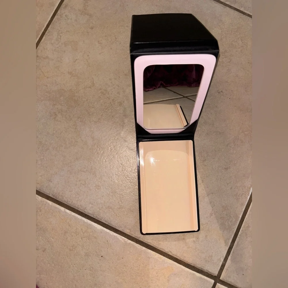 Mary Kay Make Up Case Tri-Fold Standing Travel Mirror with palette slot